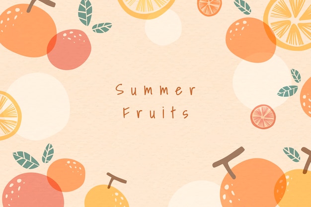 Free vector summer fruits patterned background