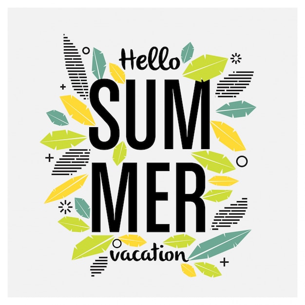 Free vector summer greeting design