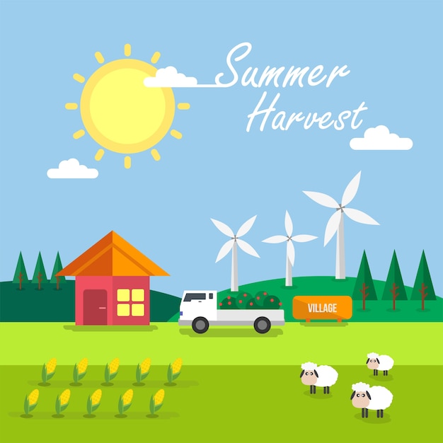 Summer harvest background design