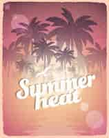 Free vector summer heat poster