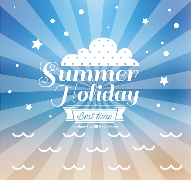 Summer holiday background with sunburst