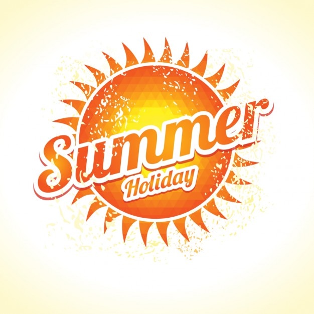 Бесплатное векторное изображение Солнце из треугольников с летнего отдыха стильная надпись