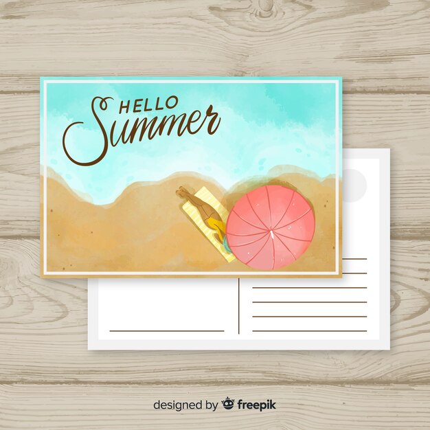 Summer holiday postcard