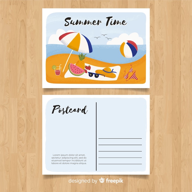 Summer holiday postcard