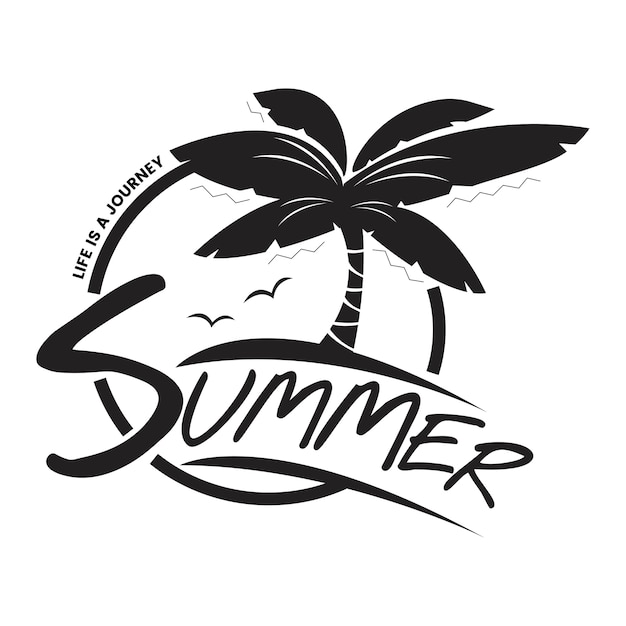 Free vector summer and holiday typography illustration