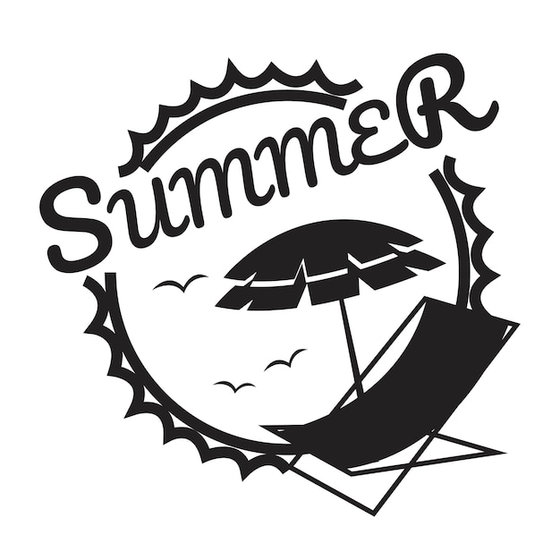 Free vector summer and holiday typography illustration