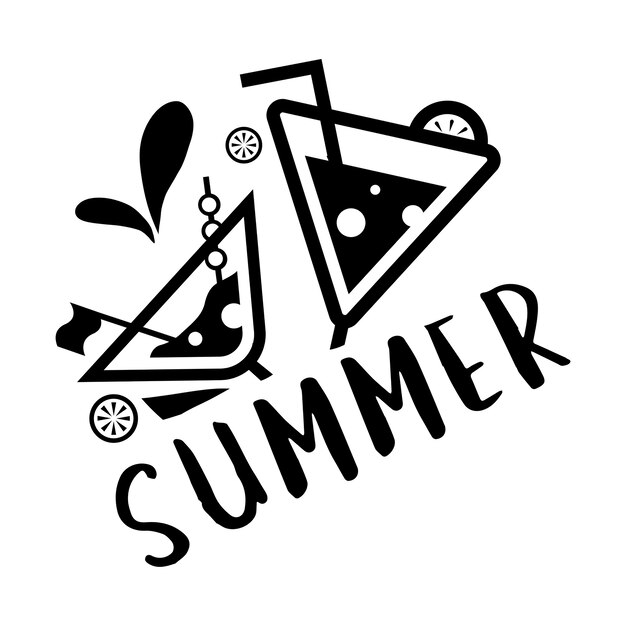 Summer and holiday typography illustration