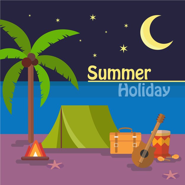 Summer holidays background design