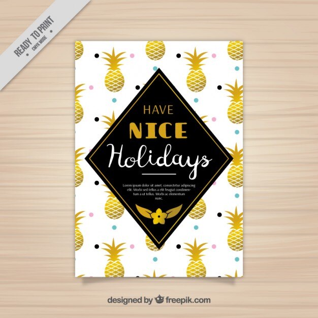 Free vector summer holidays brochure