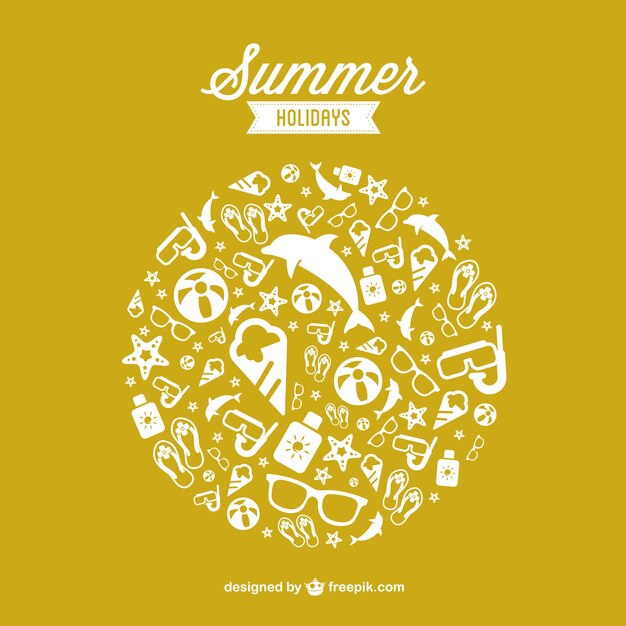 Summer holidays elements background