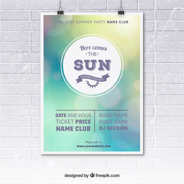 Free vector summer holidays poster