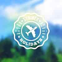 Free vector summer holidays stamp