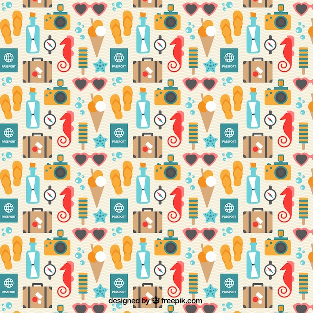 summer icons pattern