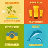 Free vector summer illustration collection