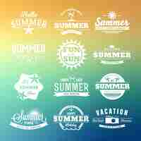 Free vector summer labels collection