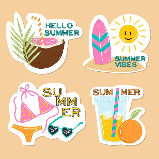 Summer labels pack