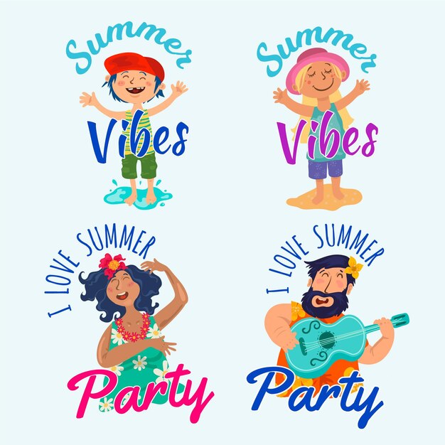 Summer labels pack