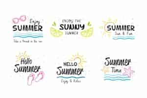 Free vector summer labels set