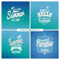 Free vector summer labels