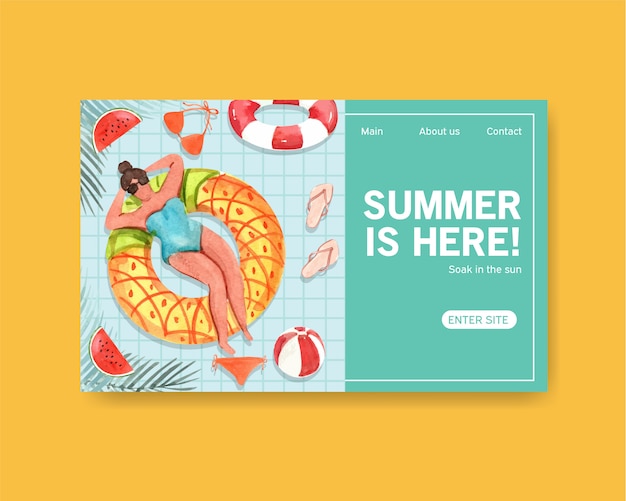 Summer landing page template