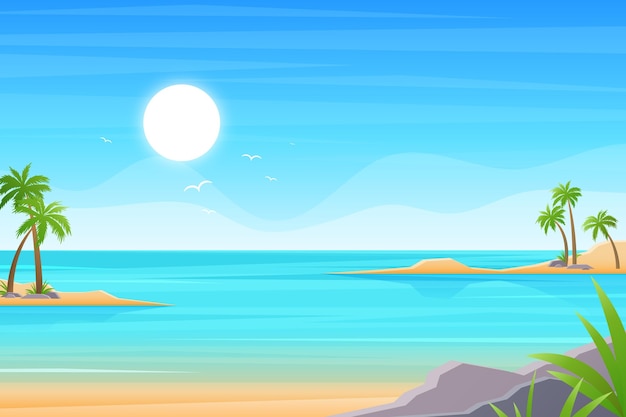 Summer landscape background for zoom