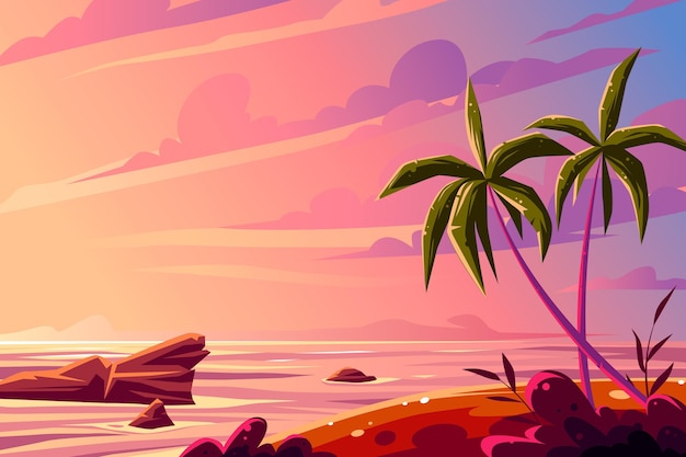 Summer landscape background for zoom