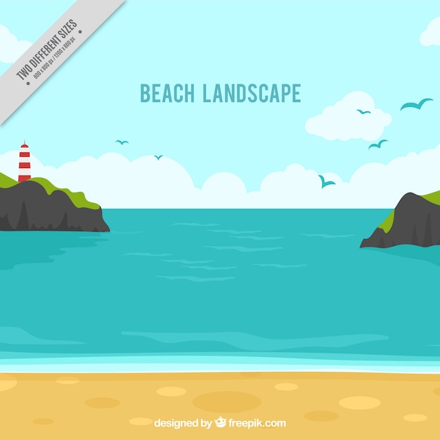 Summer landscape background