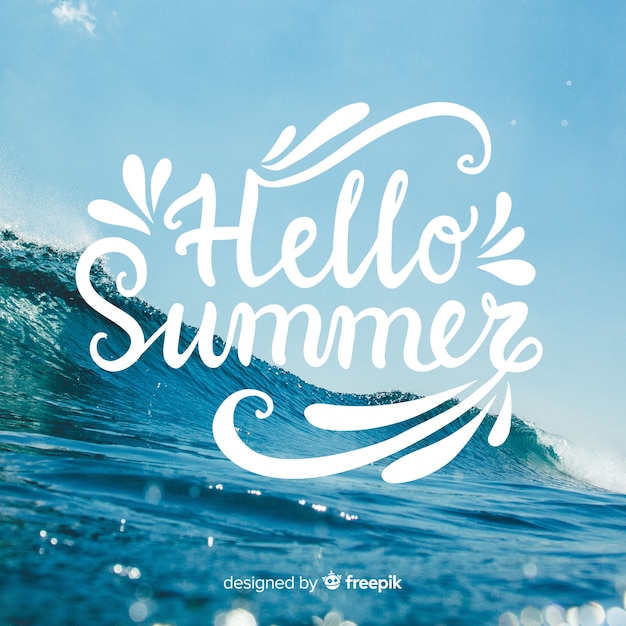 Summer lettering background