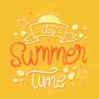 Free vector summer lettering concept