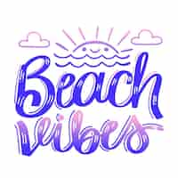 Free vector summer lettering concept