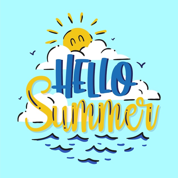 Free vector summer lettering design