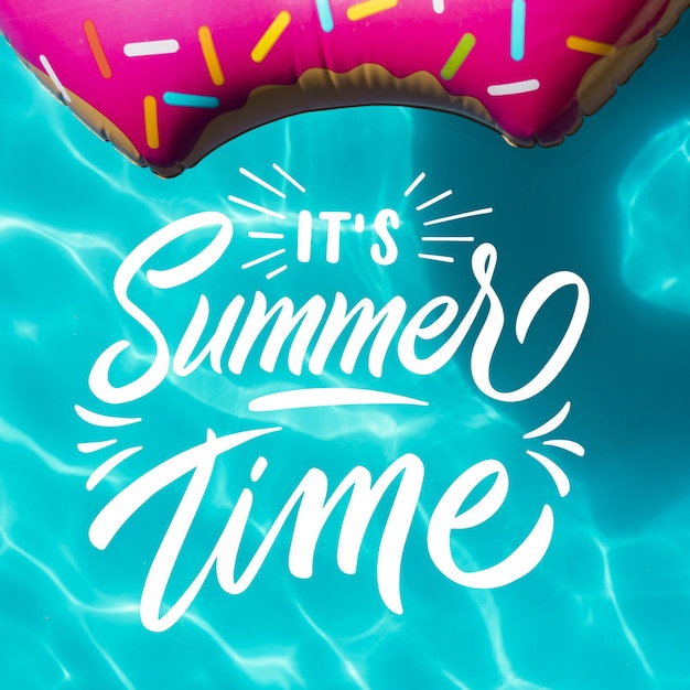 Free vector summer lettering quote