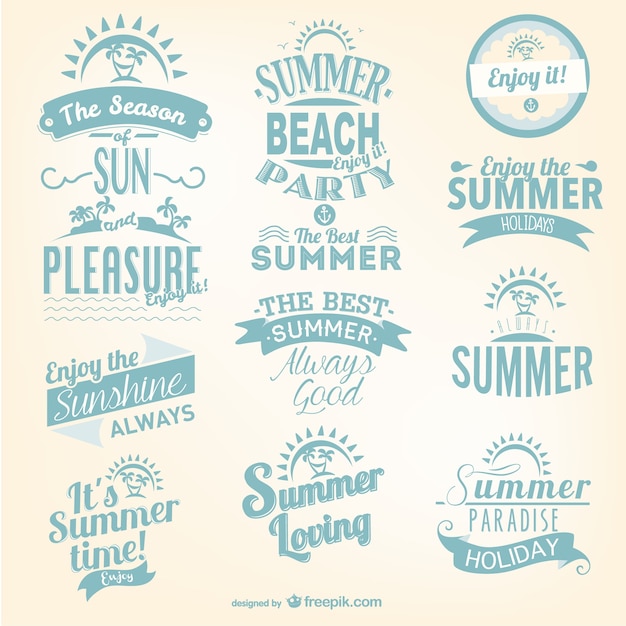 Summer Lettering Set