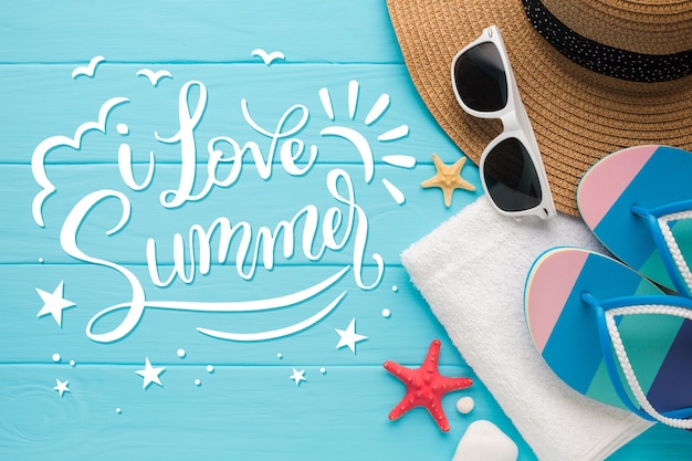 Free vector summer lettering style