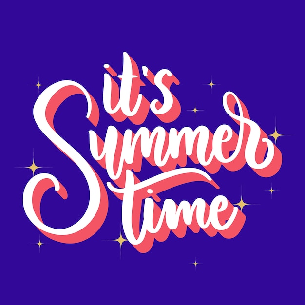 Free vector summer lettering style