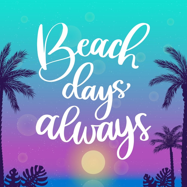 Free vector summer lettering