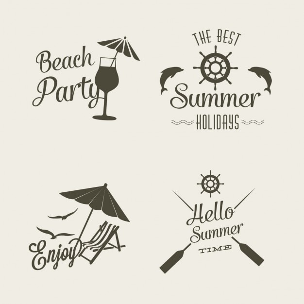 Free vector summer logo design