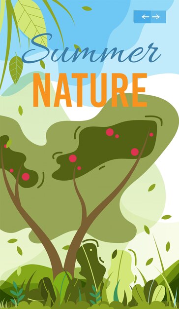 Copertina mobile o poster modello summer nature.