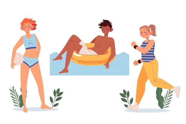 Summer outdoor activities illustration
