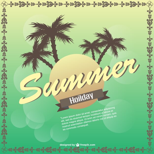 Free vector summer palm tree background