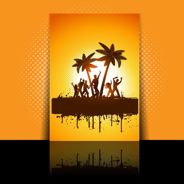 Free Vector summer party flyer