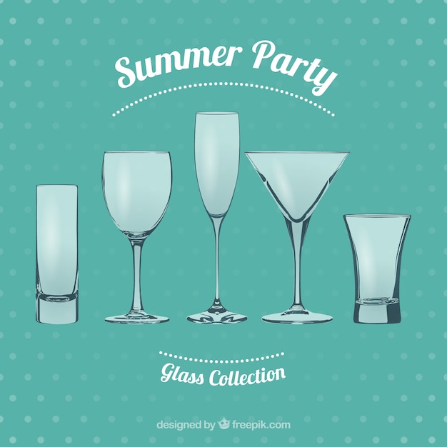 Free vector summer party glasses