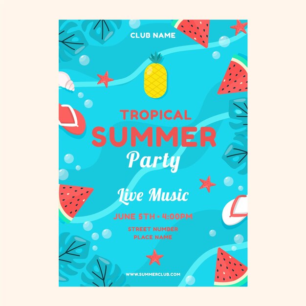 summer party poster template