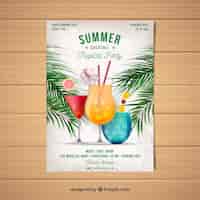 Free vector summer party poster