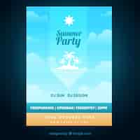 Free vector summer party poster