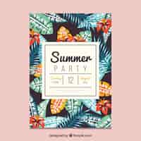 Free vector summer party poster