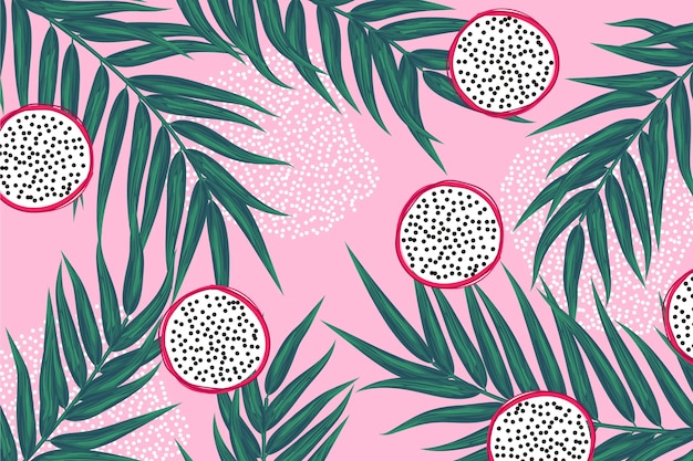 Free vector summer pattern background for zoom app