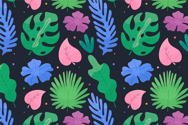 Free vector summer pattern background for zoom