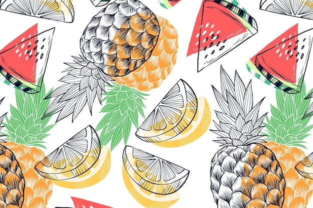 Free vector summer pattern - background for zoom