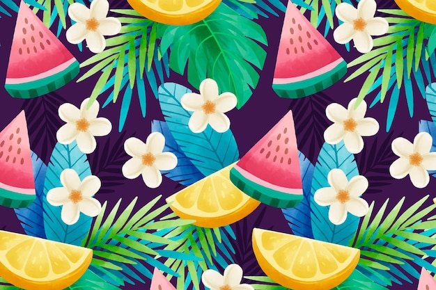 Free vector summer pattern - background for zoom